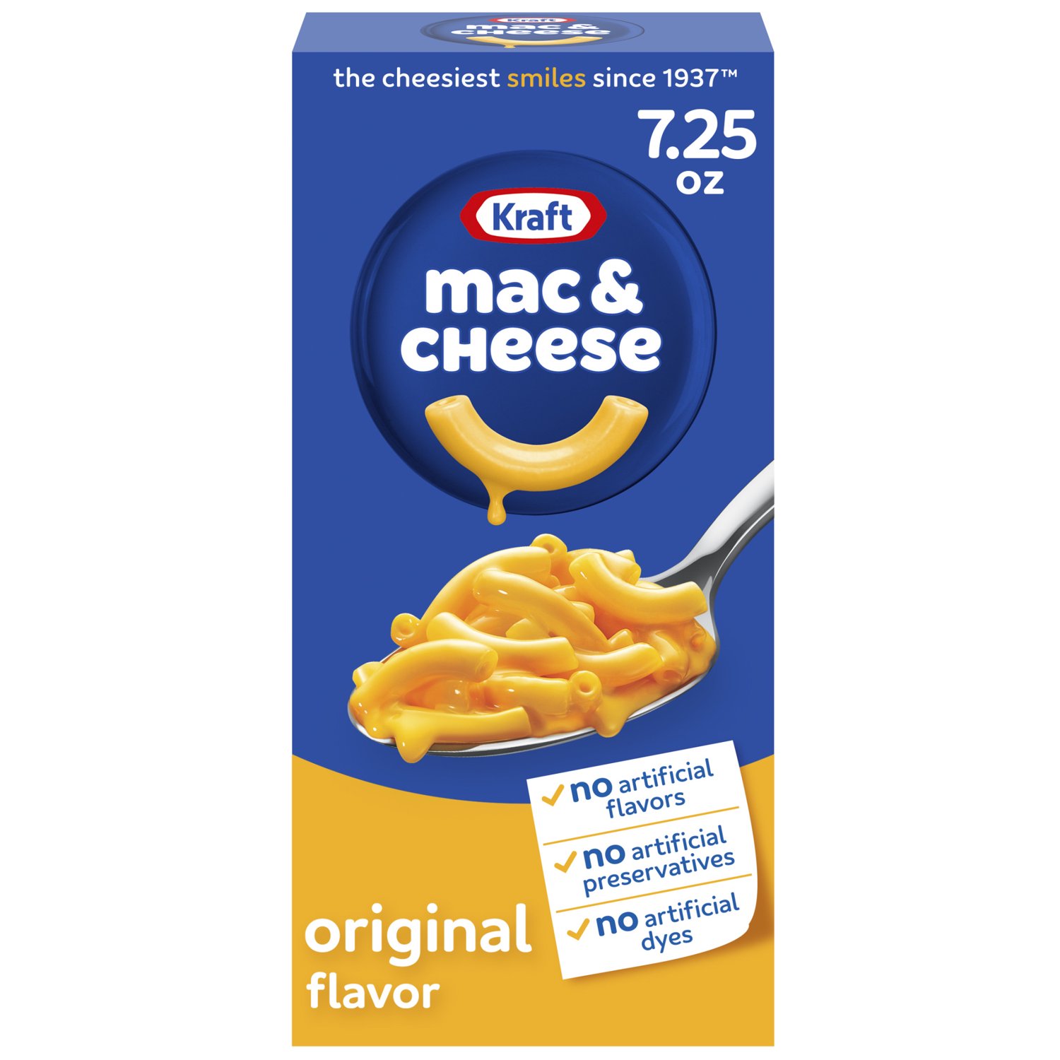 Kraft Macaroni & Cheese Dinner, Original Flavor, 7.25 oz Box